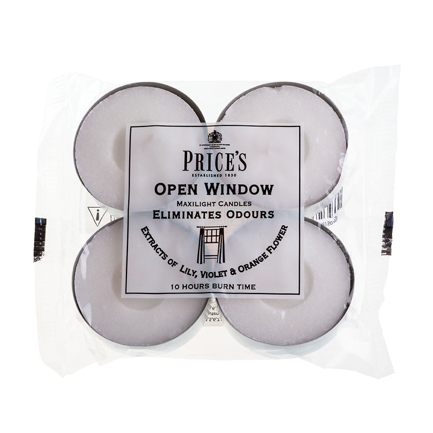 Prices Fresh Air Open Window Maxi Tealights 4 Pack