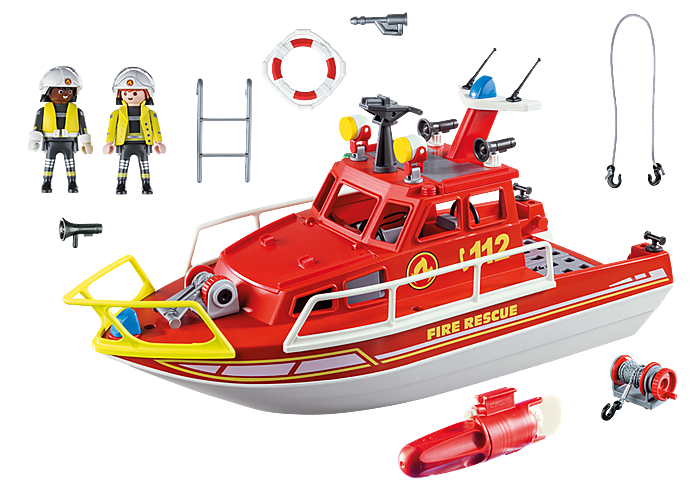 Playmobil City Life Fire Rescue Boat
