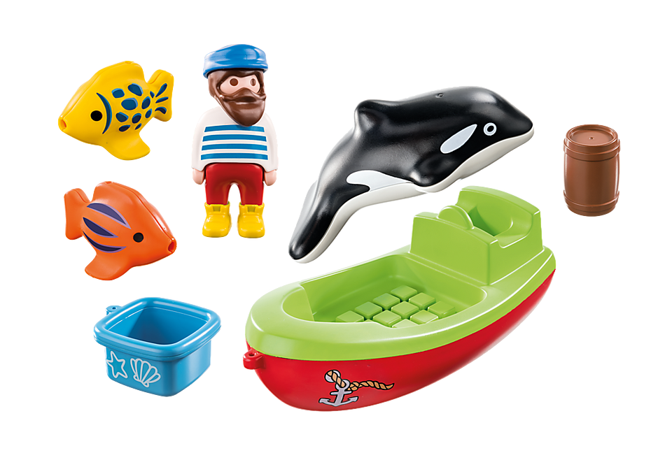 Playmobil 1.2.3 Fisherman with Boat