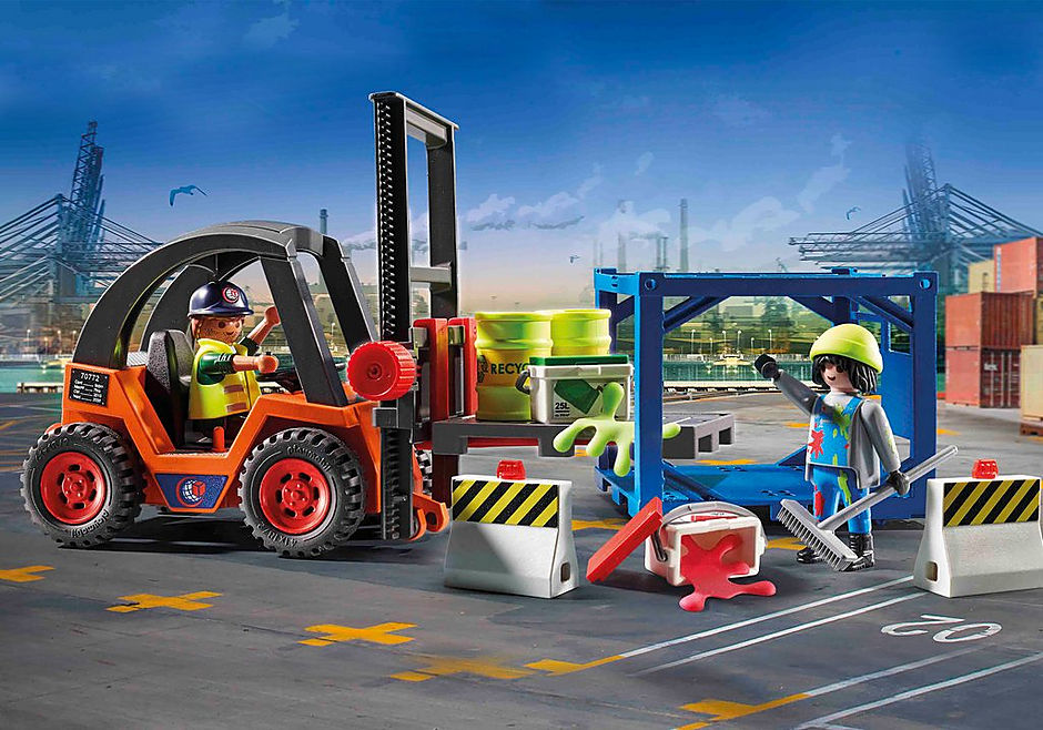 Playmobil City Action Cargo Forklift w/ Freight