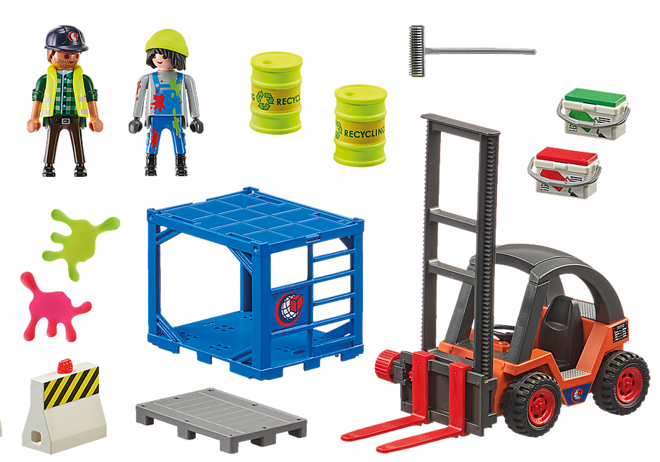 Playmobil City Action Cargo Forklift w/ Freight
