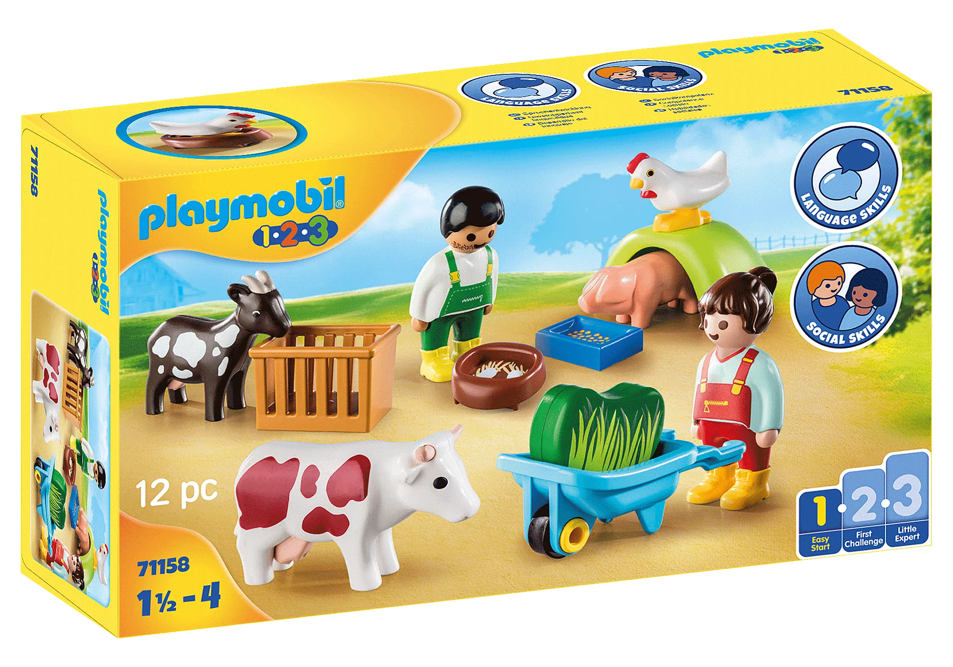 Playmobil 1.2.3 Fun on the Farm 71158