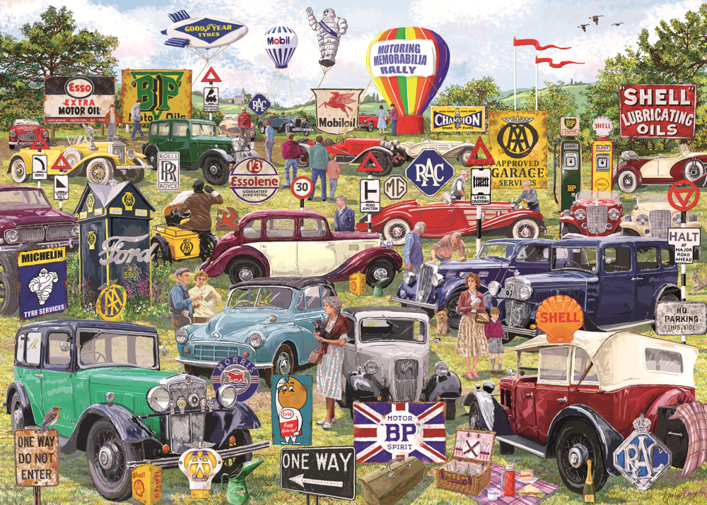 Gibsons Motoring Memorabilia 1000 Piece Jigsaw