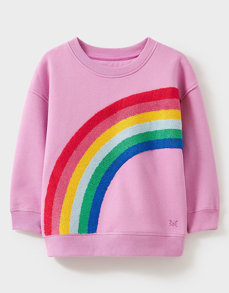 Crew Clothing Girls Graphic Rainbow Sweatshirt