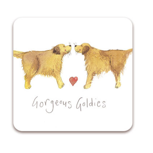 Alex Clark Golden Retriever Coaster