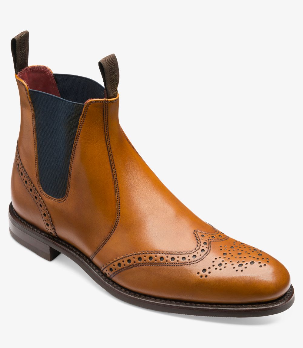 Loake Hoskins Rubber Sole Brogue Chelsea Boot