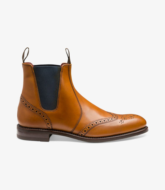 Loake Hoskins Rubber Sole Brogue Chelsea Boot