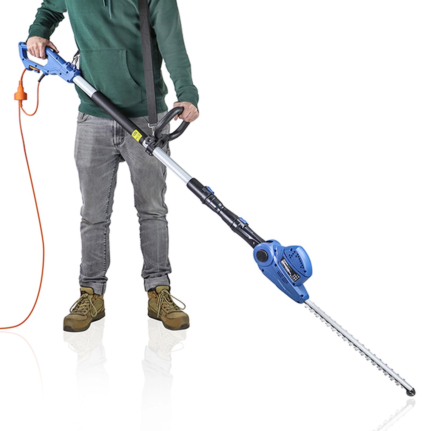 Hyundai HYPHT550E Electric Long Reach Hedge Trimmer 550W 450mm