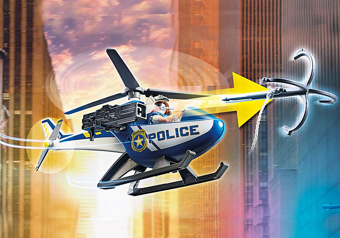 Playmobil City Action Police Helicopter Pursuit with Runaway Van