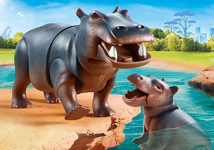 Playmobil Family Fun Hippo with Calf