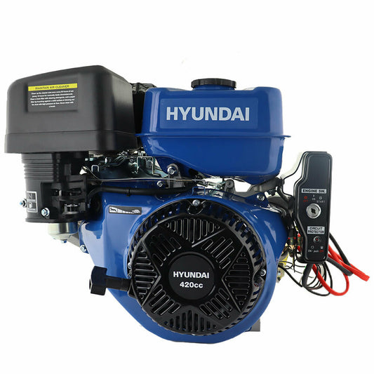 Hyundai IC420XE-25 420cc 14hp 25mm ES Horizontal Straight Shaft Petrol Engine 4-Stroke OHV
