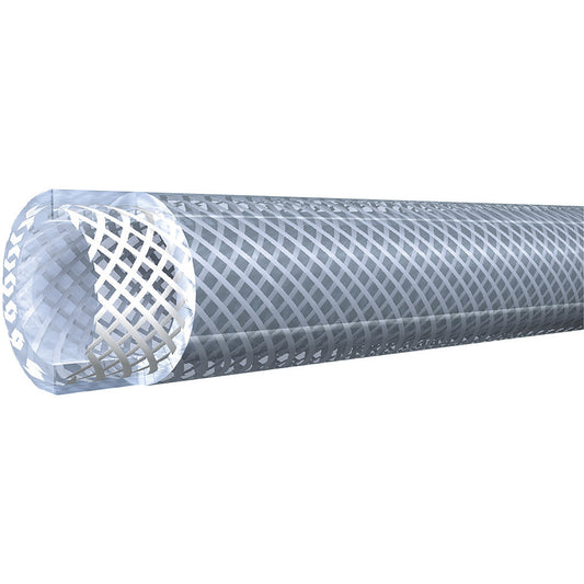 Clear Braid-Reinforced PVC Hose 8mm ID/12mm OD (13bar)