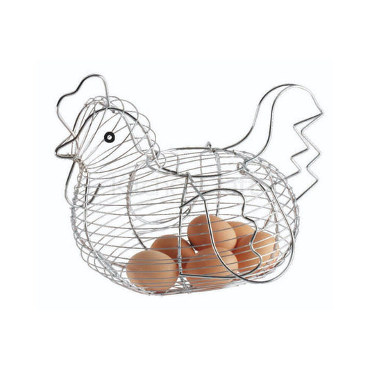 KitchenCraft Chrome Plated Wire Large Chicken Egg Basket