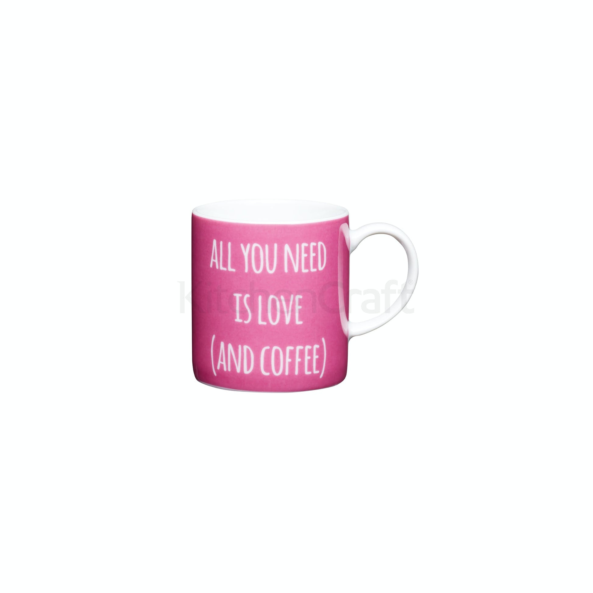 KitchenCraft Espresso Mug All You Need Is Love & Coffee 80ml