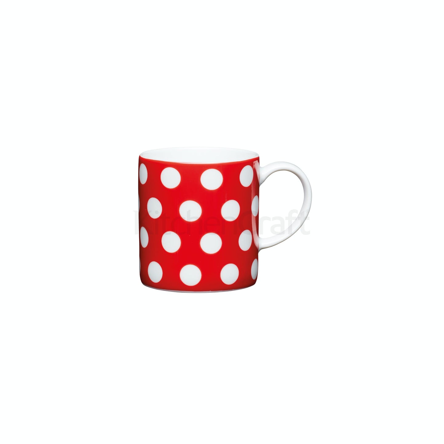KitchenCraft Espresso Mug Red Polka 80ml