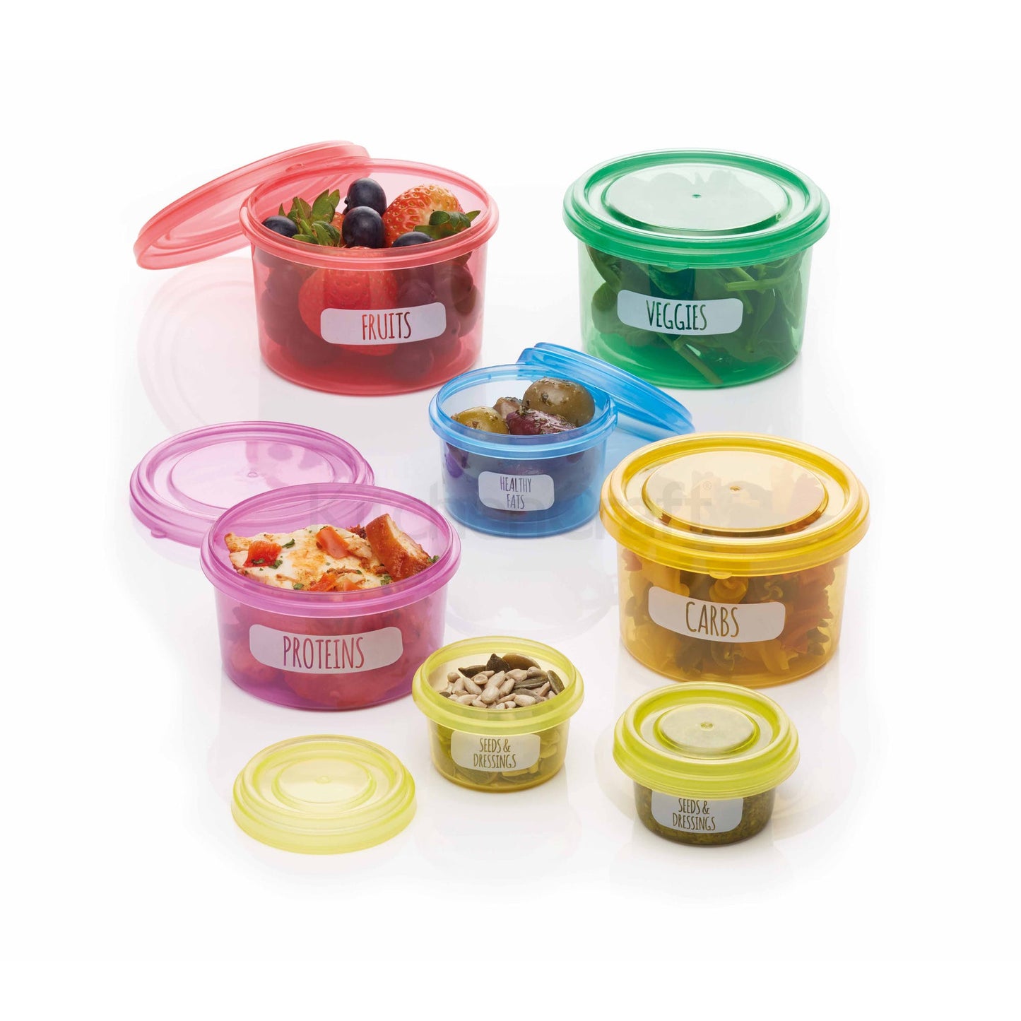 KitchenCraft Healthy Eating Stacking Portion Control Pots
