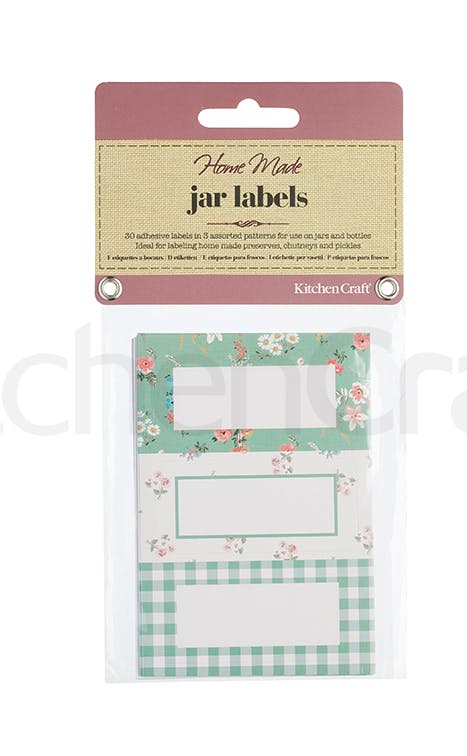 Home Made Jam Jar Labels Sage Green x30