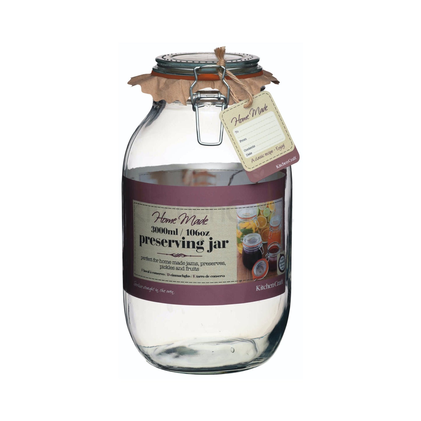 Home Made Preserving Jar 3L