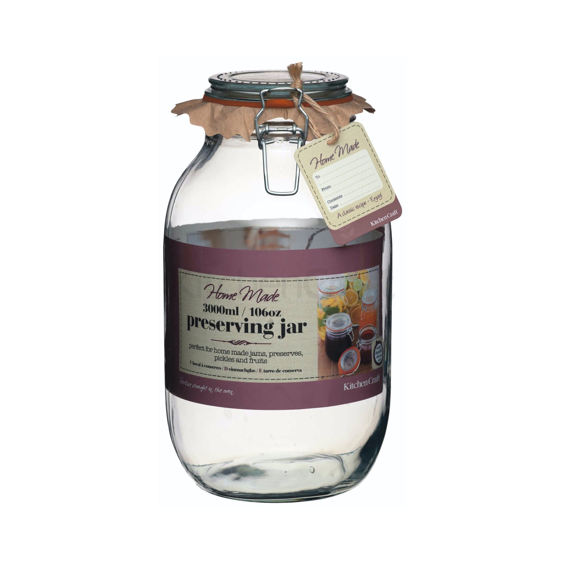 Home Made Preserving Jar 3L