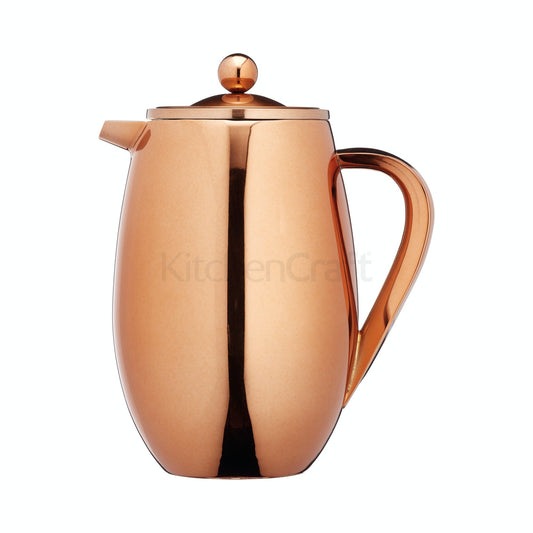 Le'Xpress Copper Finish Double Walled Insulated Cafetiere 1L