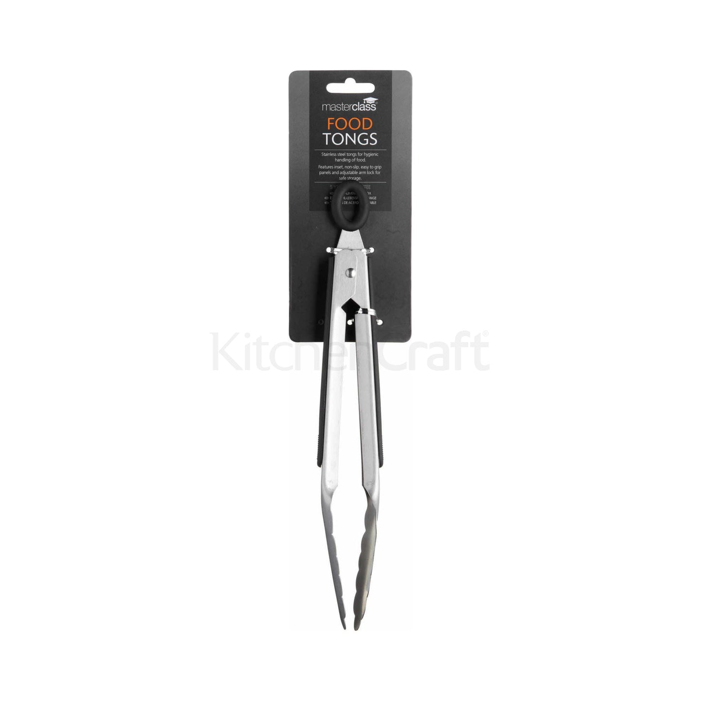 MasterClass Deluxe Stainless Steel 23cm Food Tongs