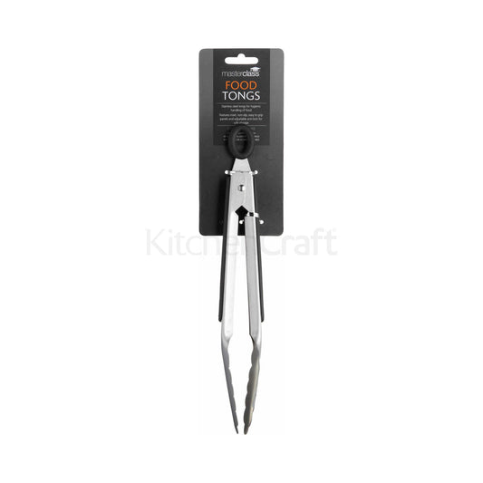 MasterClass Deluxe Stainless Steel 23cm Food Tongs