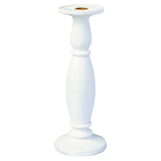 IHR White Ceramic Candle Holder