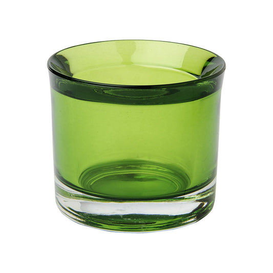 IHR Glass Cup Tea Light Holder Bottle Green
