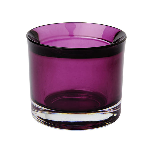 IHR Glass Cup Tea Light Holder Lilac