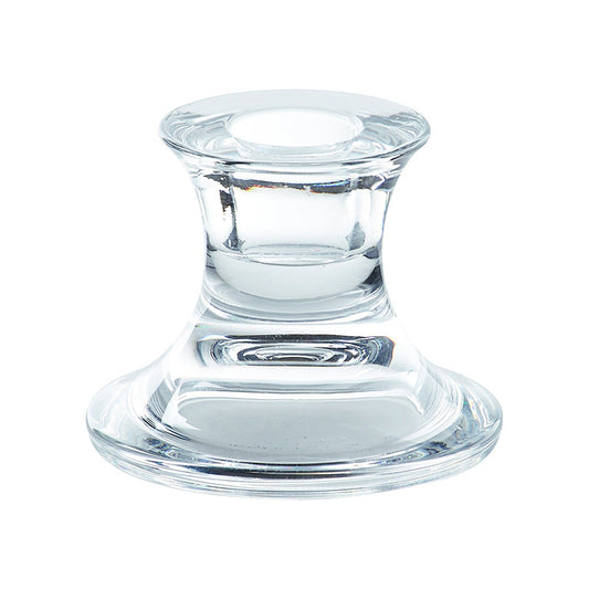 IHR Transparent Small Glass Candle Holder