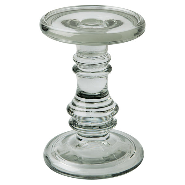 IHR Light Grey Large Glass Candle Holder