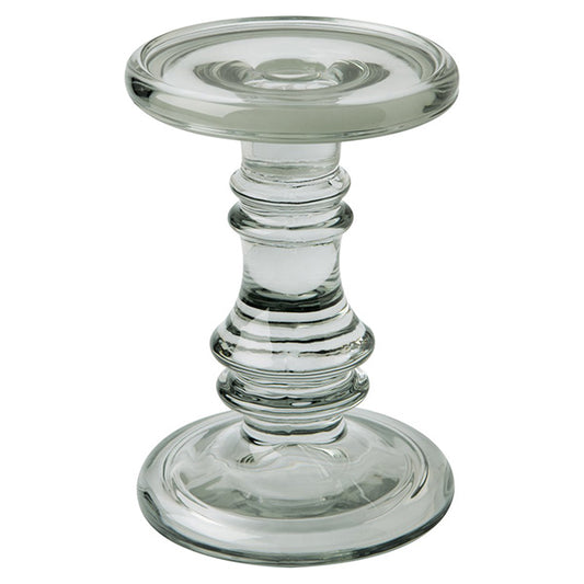IHR Light Grey Large Glass Candle Holder