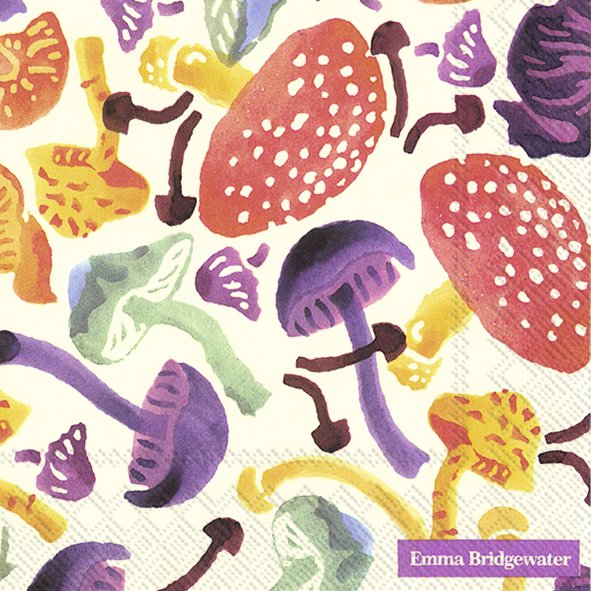 Emma Bridgewater Lunch Napkins Wild Mushrooms Cream