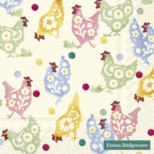 Emma Bridgewater Lunch Napkins Small Polka Dots And Hens