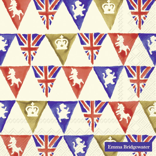 Emma Bridgewater Union Jack Bunting Cream Lunch Napkins