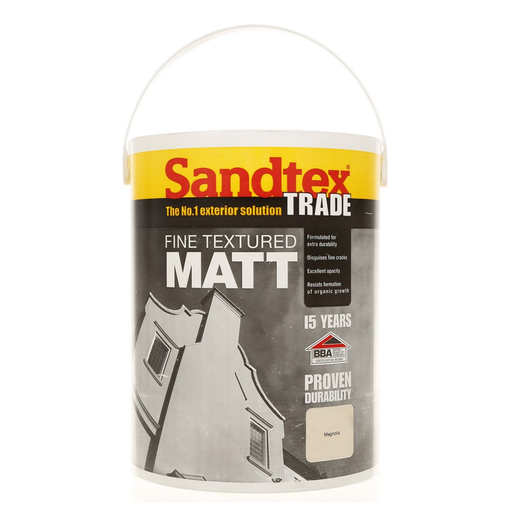 Sandtex Trade Fine Textured Matt Magnolia 5L