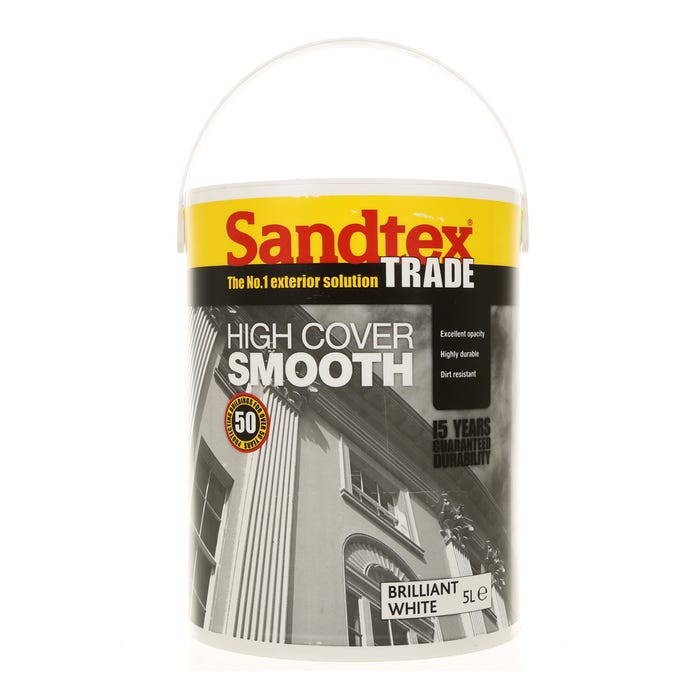 Sandtex Trade High Cover Smooth Brilliant White 5L