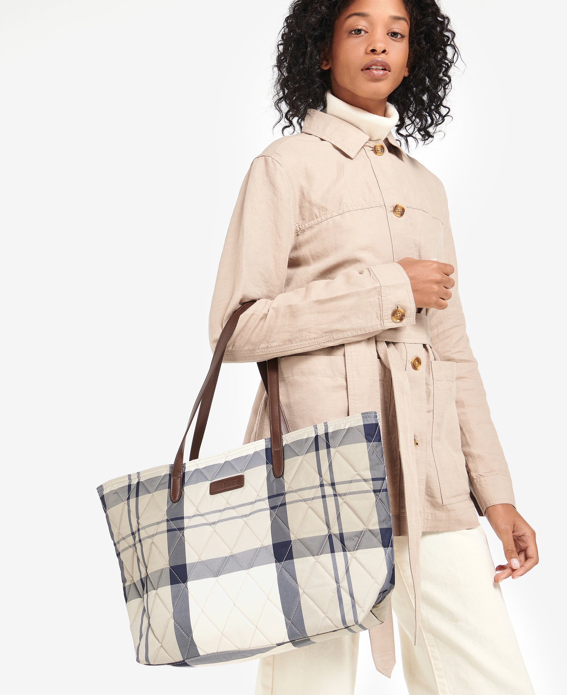 Barbour Wetherham Quilted Tartan Tote