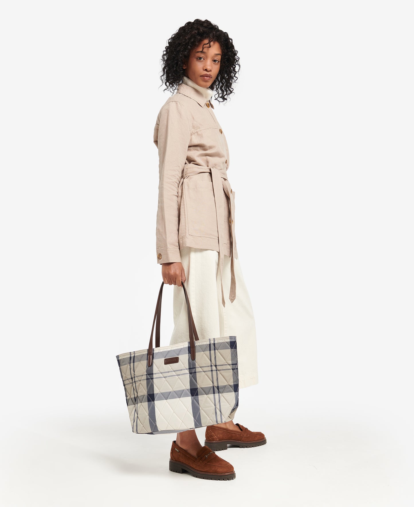 Barbour Wetherham Quilted Tartan Tote