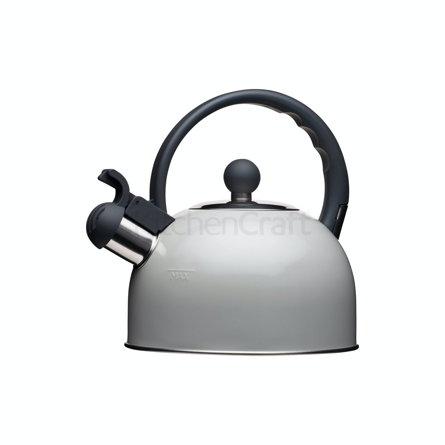 Living Nostalgia French Grey Traditional Whistling Kettle