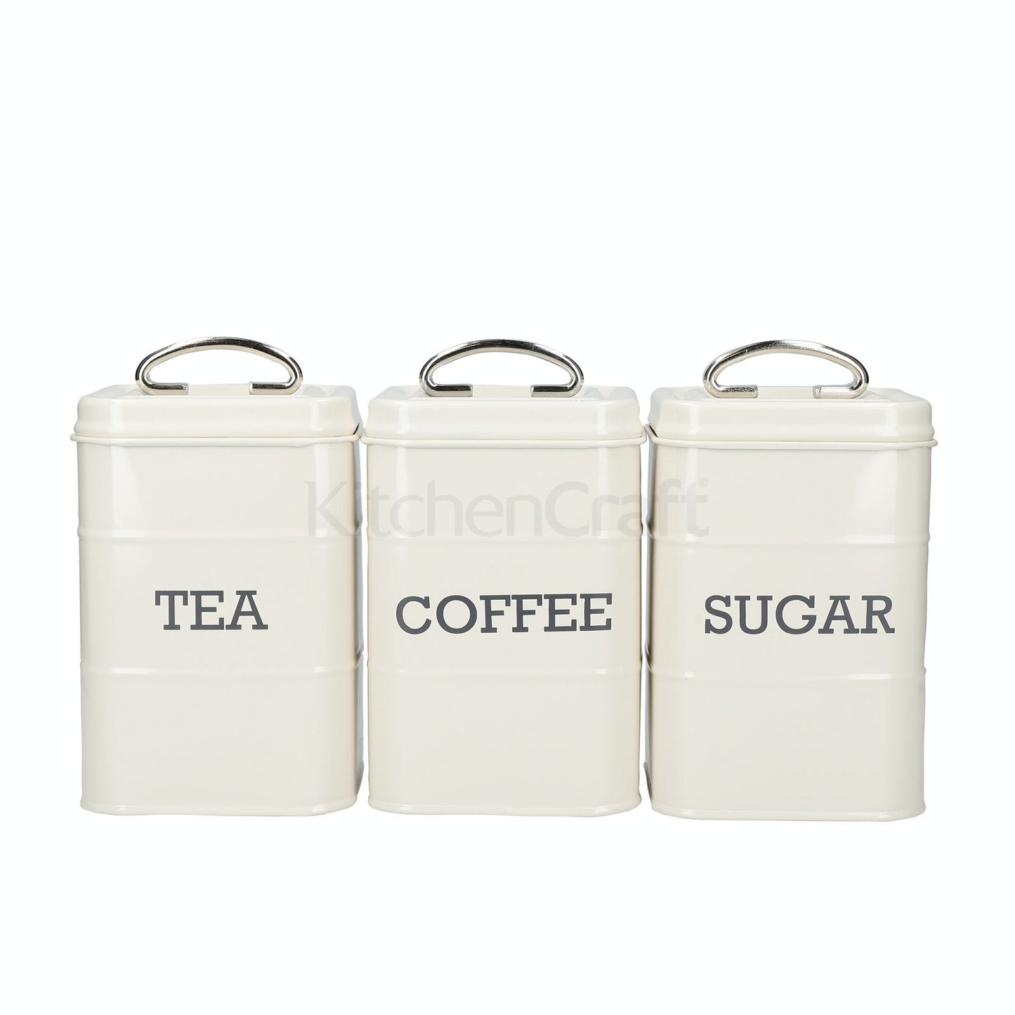 Living Nostalgia by KitchenCraft Tea/Coffee/Sugar Canisters in Gift Box