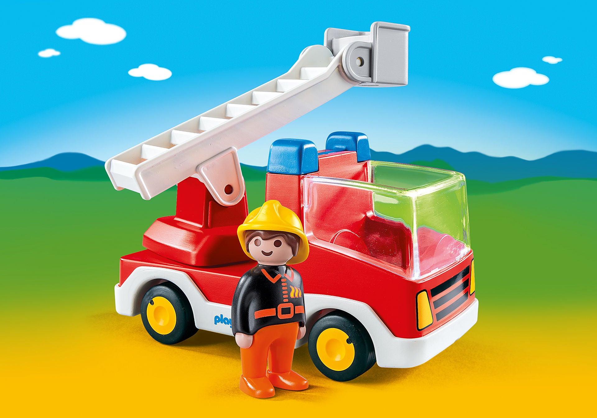 Playmobil 1.2.3 Ladder Unit Fire Truck 6967