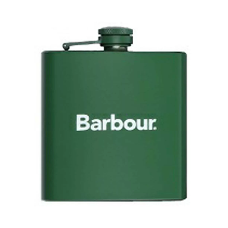 Barbour Logo Green Hip Flask