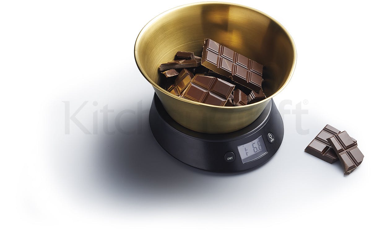 MasterClass Electronic Scales with Brass Finish Bowl