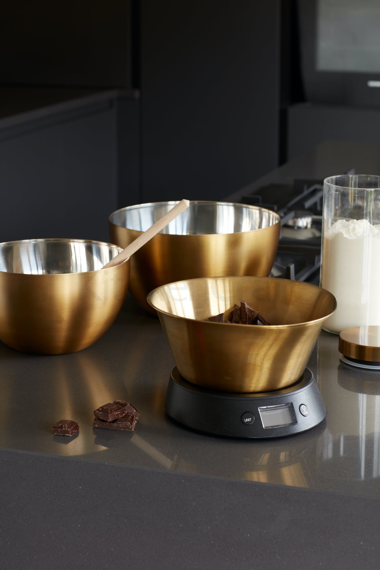MasterClass Electronic Scales with Brass Finish Bowl