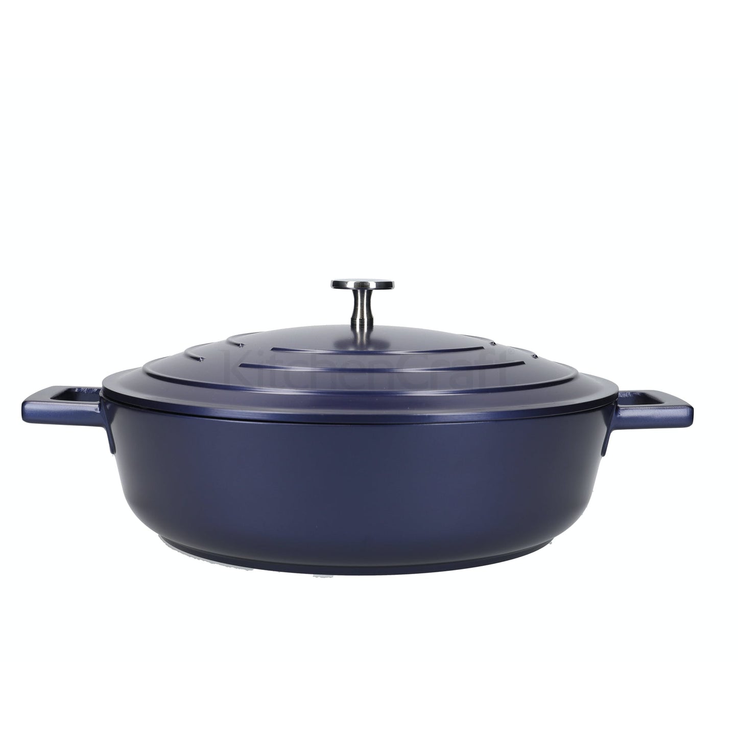 MasterClass Cast Aluminium Shallow Casserole Dish with Lid 4L