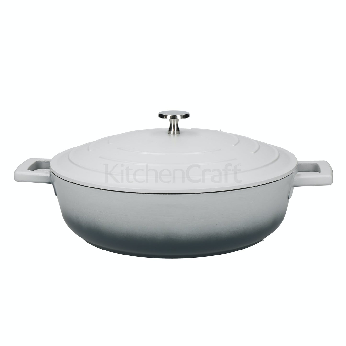 MasterClass Cast Aluminium Shallow Casserole Dish with Lid 4L