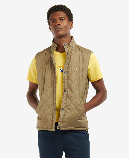 Barbour Crest Quilted Gilet - Military Brown