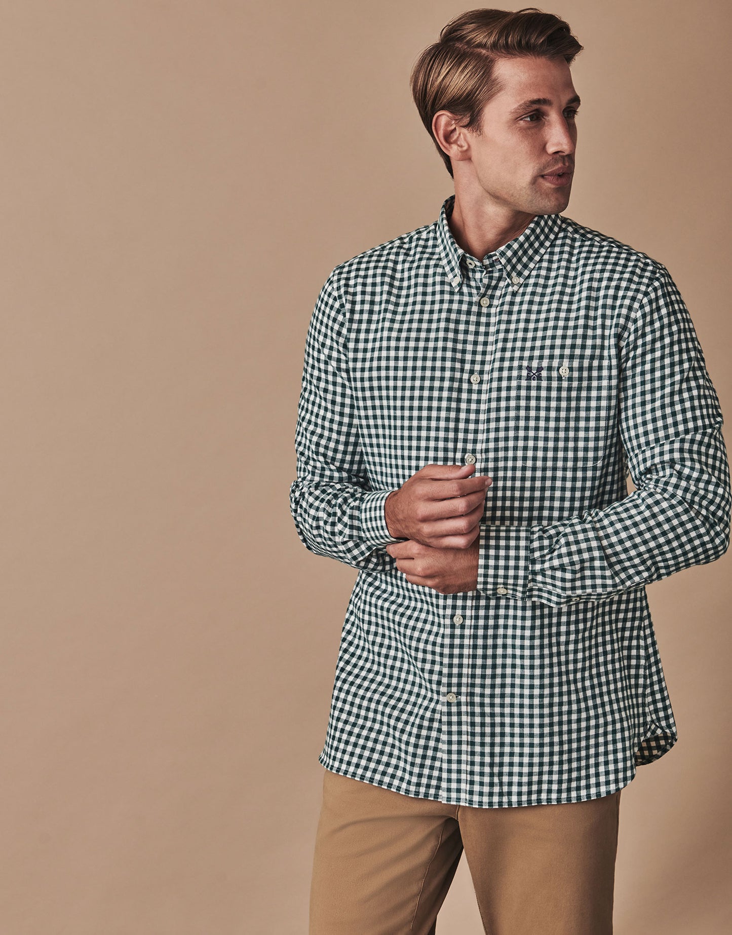 Crew Clothing Slim Fit Gingham Flannel Shirt