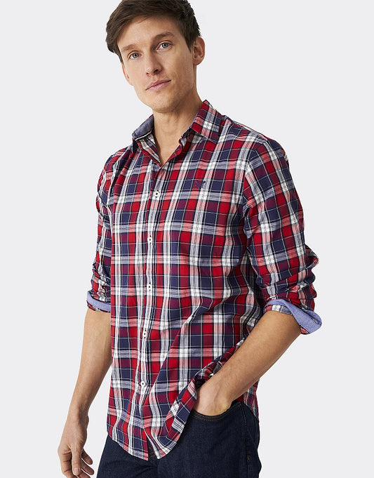 Crew Clothing Tillers Peached Poplin Shirt